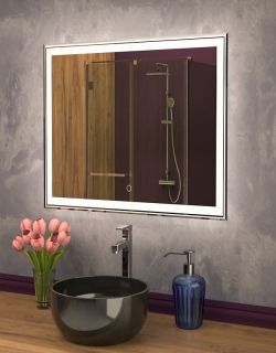 Зеркало с подсветкой Art&Max Zoe 90x80см AM-Zoe-900-800-DS-F